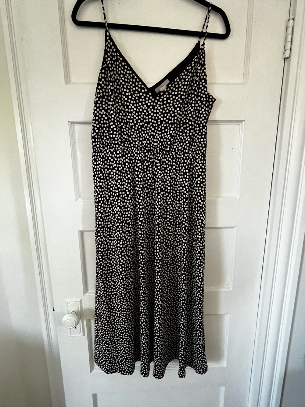 H&M Black and White Polka Dot Slip Dress - Women